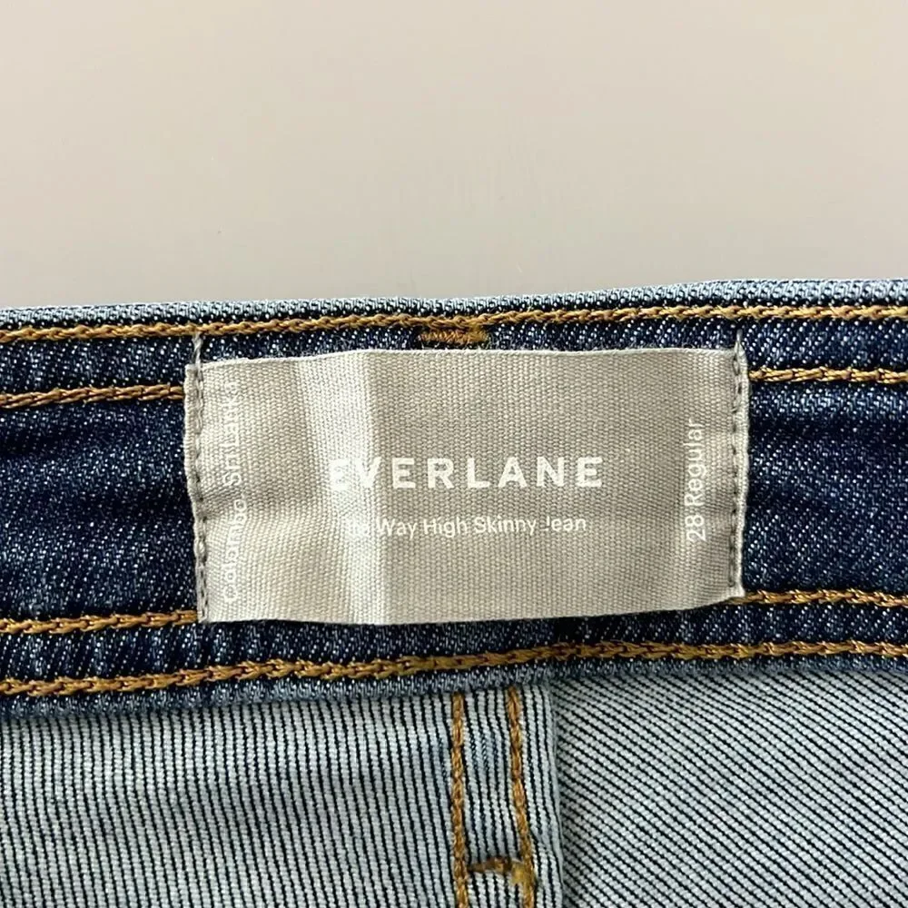 NWOT Everlane The Way-High® Clean Front Skinny in Jean Vintage Blue Size 28